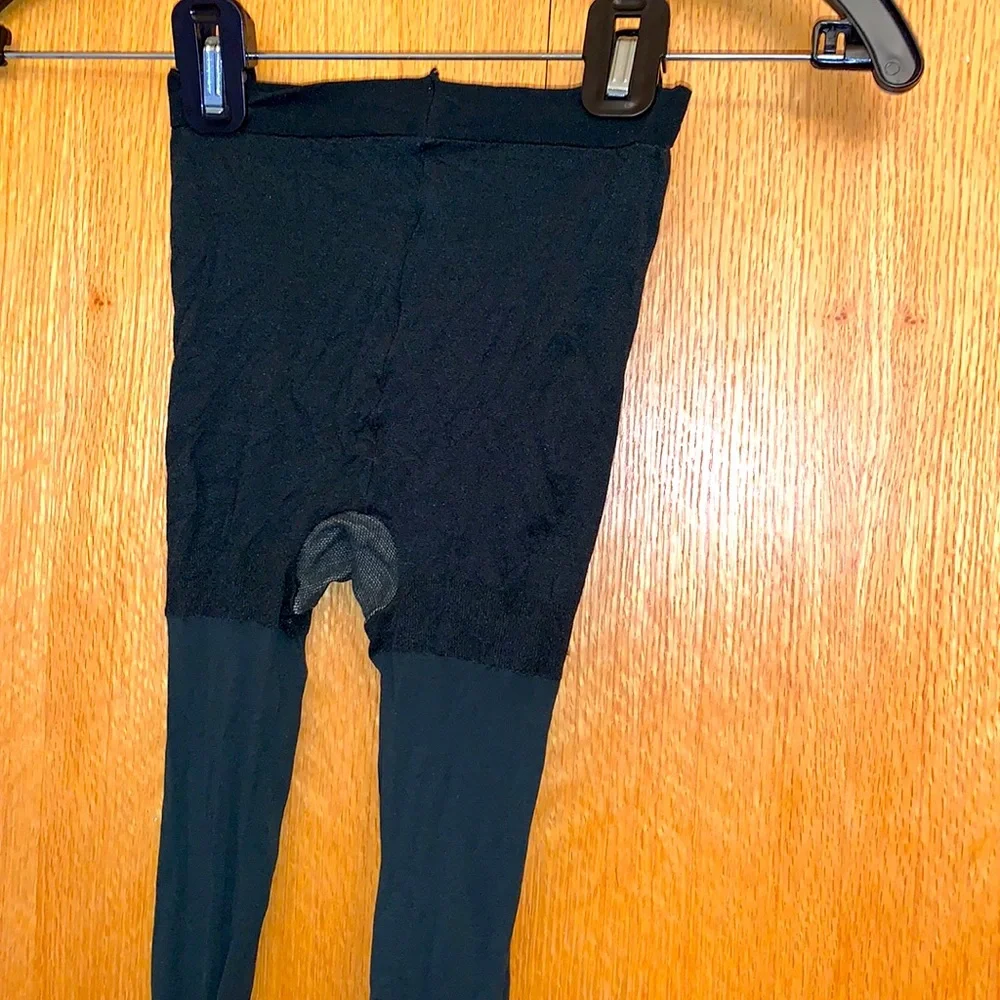 Jockey medium tall opaque forest green tights hosiery pantyhose sandal foot VGUC